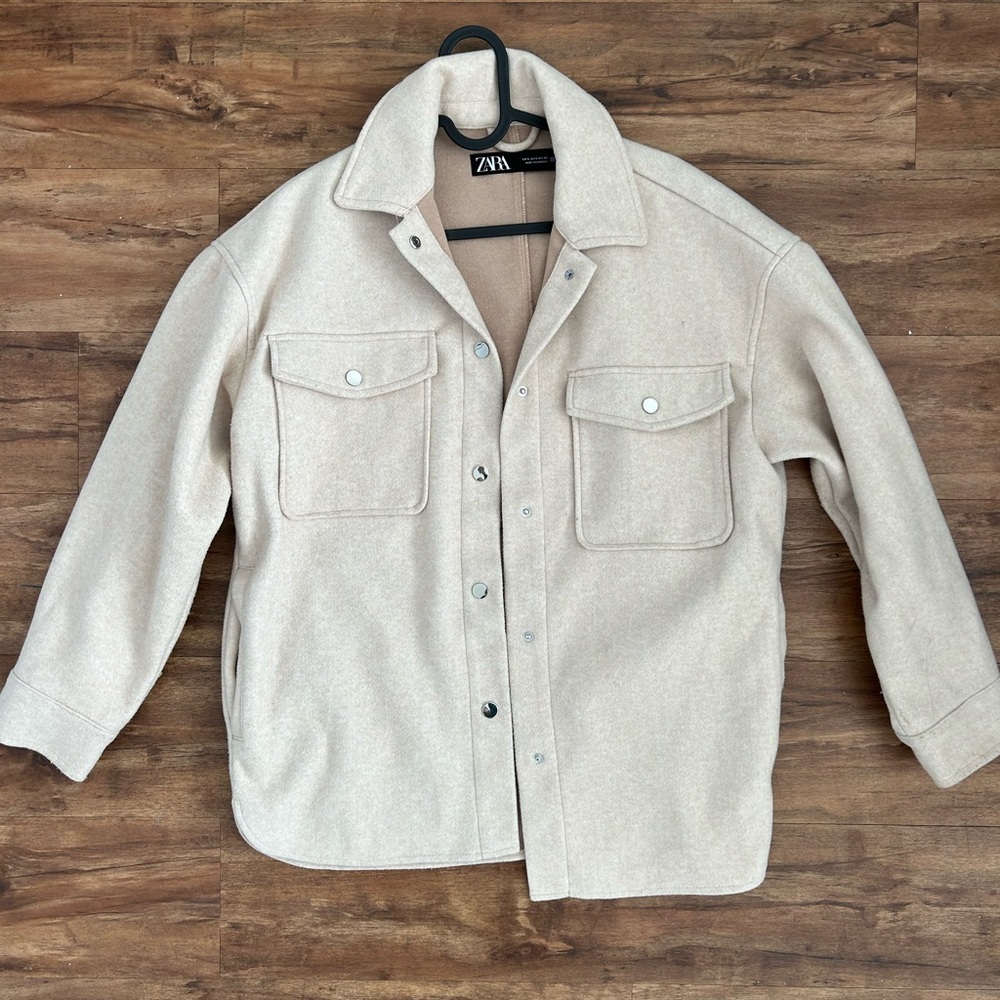 Zara softy pink wool coat